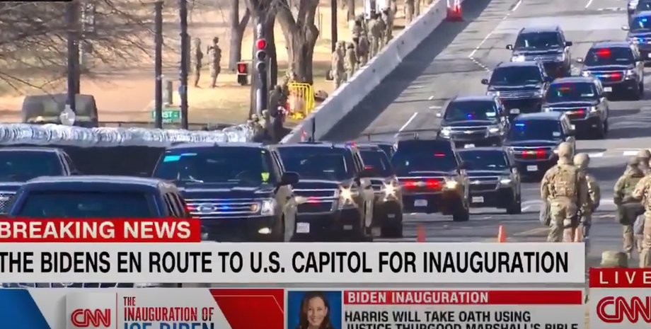 Джо Байден, Кортеж, Військовослужбовці США, Користувачі соцмереж, Безпека