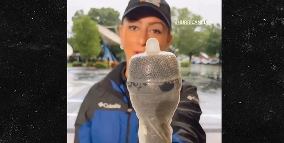 ураган, ураган иан, микрофон в презервативе, журналист, репортер, работа репортера