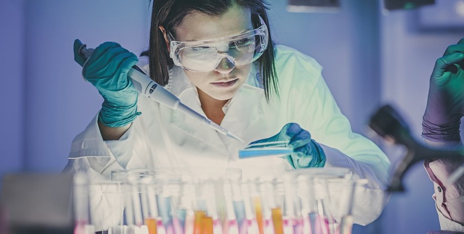 ученый, лаборатория, колбочки, фото