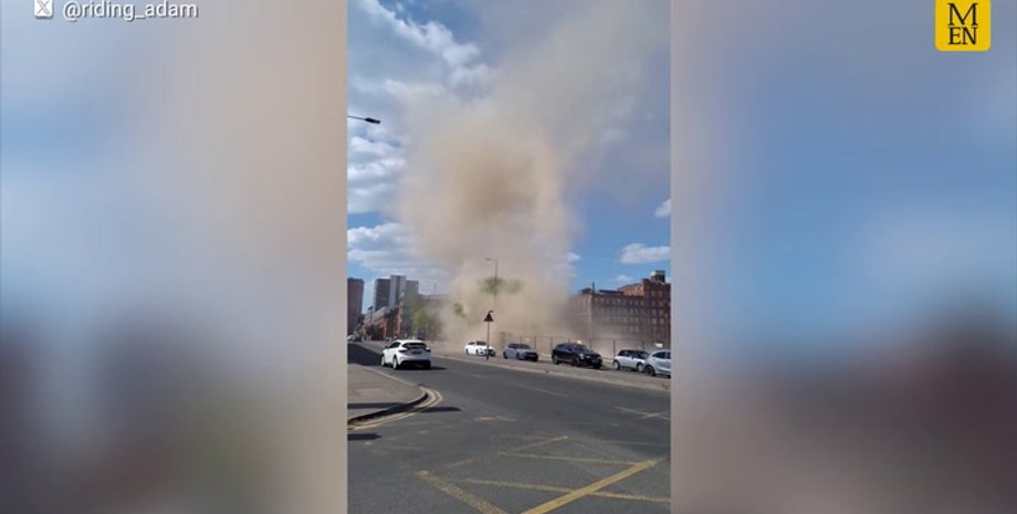 песчаный торнадо, манчестер, явление