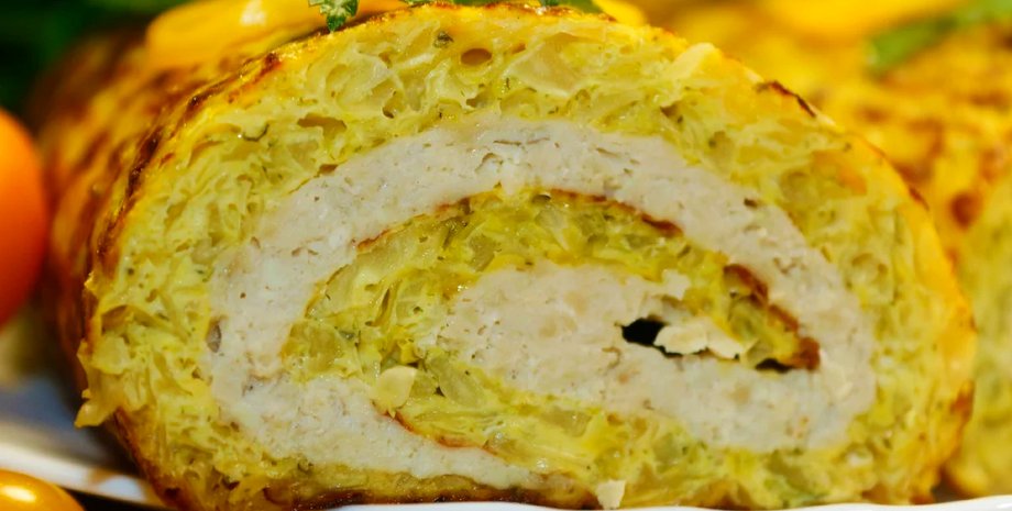 капустный рулет, рулет из капусты, рецепт