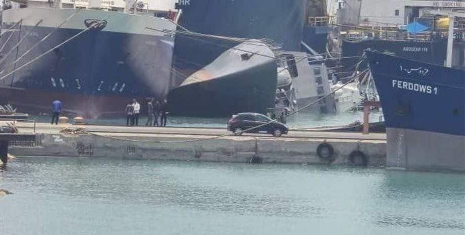 эсминец утонул, иранский эсминец, эсминец саханд, иран корабль утонул