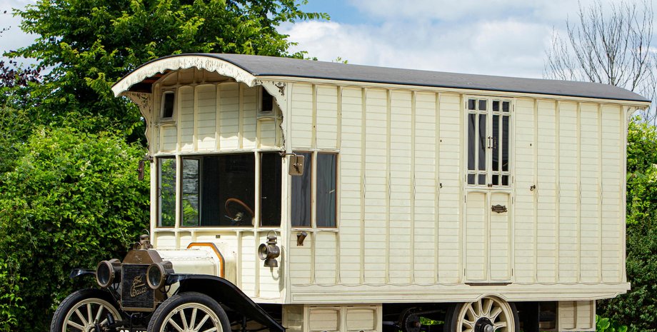 первый в мире дом на колесах, дом на колесах, автодом Форд, автодом Ford, Ford T, Ford T 1914