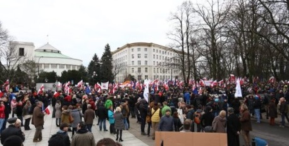 Митинг в Варшаве / Фото: TVN24