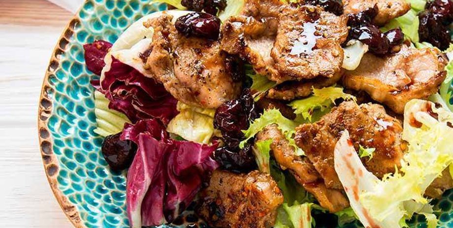 салат с говядиной, теплый салат