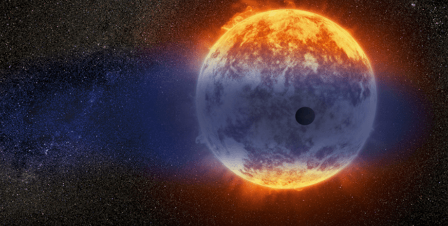 Горячий нептун GJ 3470b в представлении художника. NASA, ESA