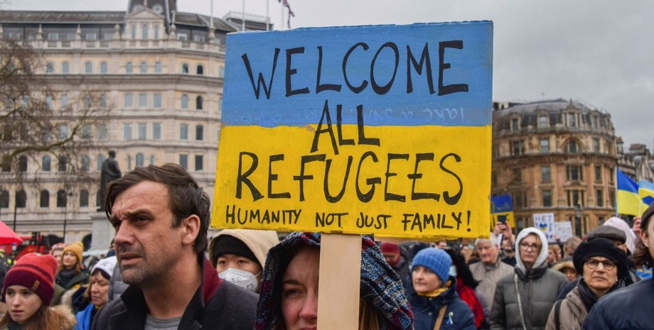 беженцы Украина, Великобритания,
