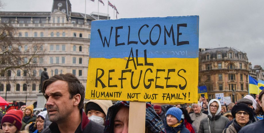 беженцы Украина, Великобритания,