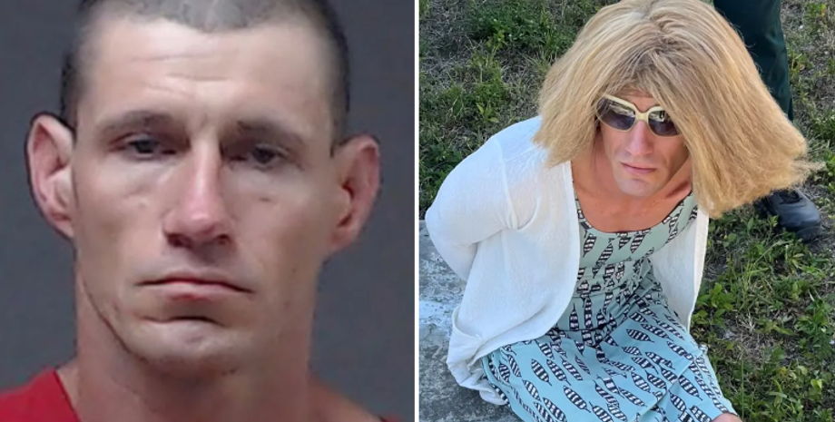 Злочинець переодягнувся у жінку, втеча від копів, поліція, курйози, США, приколи