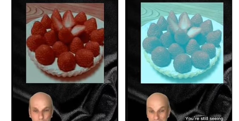 оптична ілюзія, полуниця ілюзія, полуниця оптична ілюзія