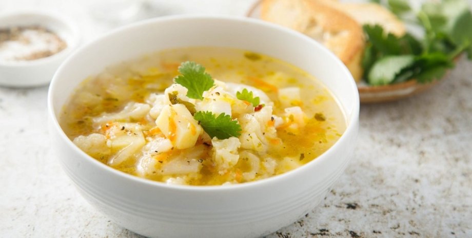 суп из цветной капусты, суп, диетический суп, вегетарианский суп, постное меню