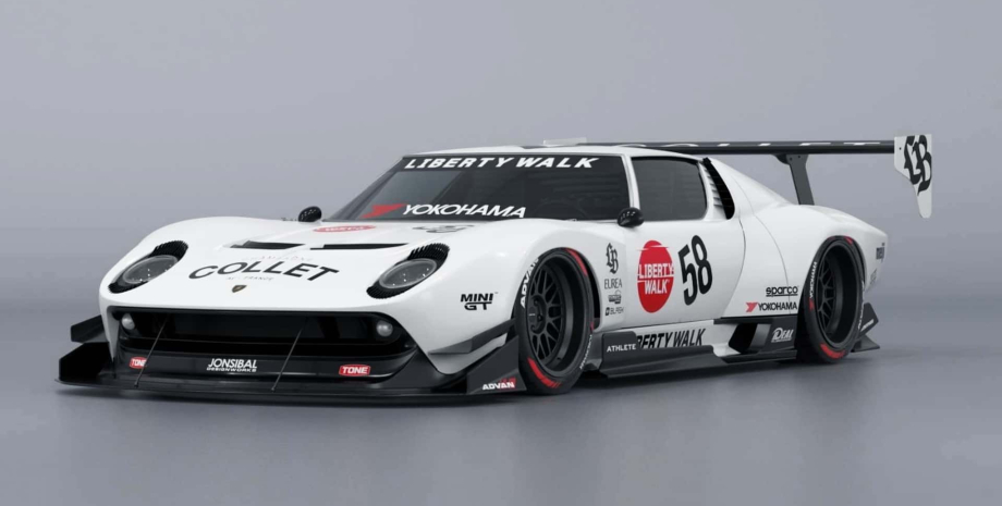 Lamborghini Miura Liberty Walk, Lamborghini Miura, Liberty Walk, тюнінг Lamborghini, суперкар Lamborghini