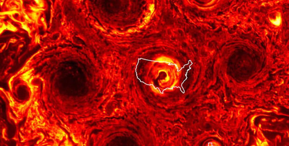 Новый шторм на Юпитере. Фото: NASA