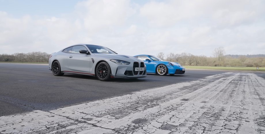 BMW, BMW M4 CSL, Porsche, Porsche 911, Porsche 911 GT3, Суперкары, Авто, Автомобили, Гонки, Заезд, Блогеры, Видео