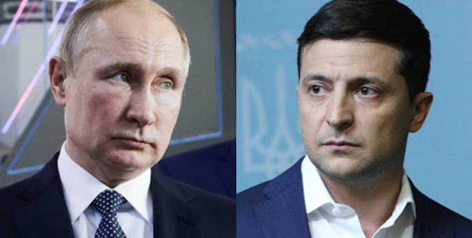 Владимир Путин, Владимир Зеленский, два президента, Зеленский и Путин