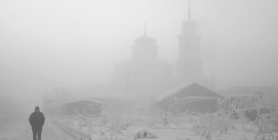 город, снег, человек, фото