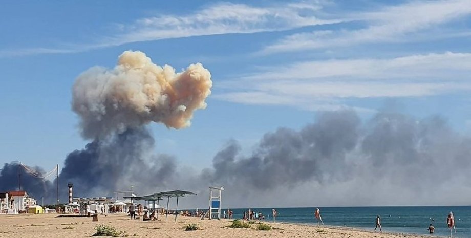 дым в Крыму, взрыв в Крыму, Крым взрыв