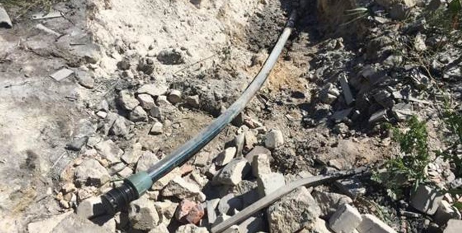 Уничтоженный трубопровод / Фото пресс-центра СБУ
