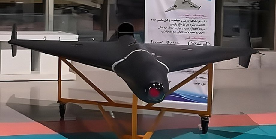 The drone is similar to the SHAHED-136 drone, but with the altered nasal part wh...