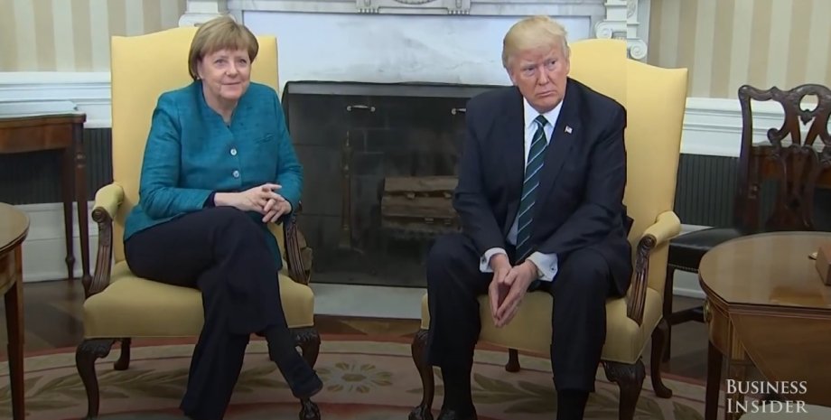 Анлега Меркель и Дональд Трамп / Скриншот