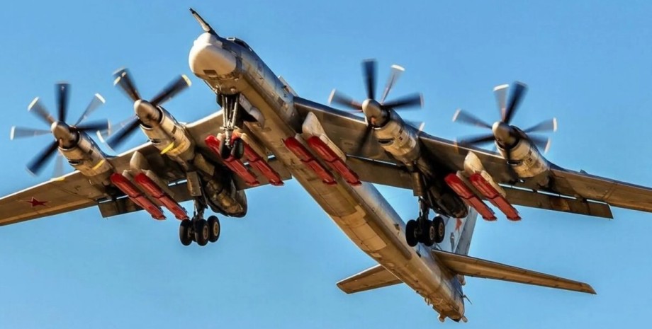 Самолет Ту-95 с ракетами х-101, фото