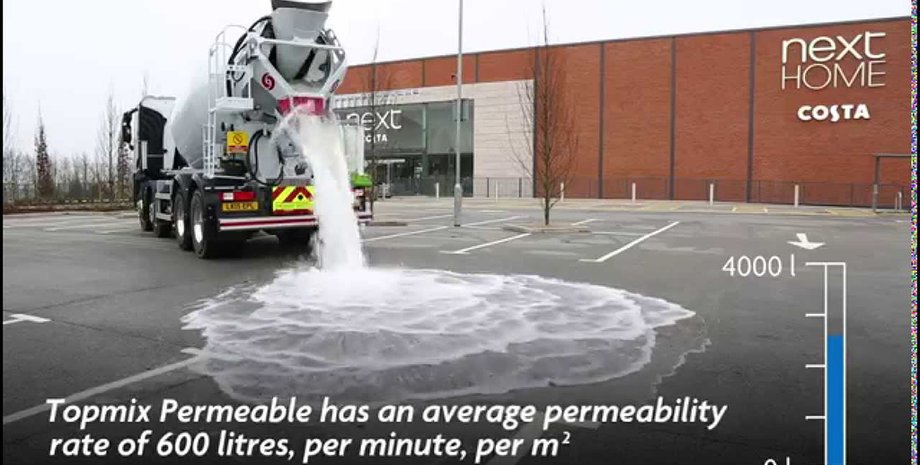 Впитывающий воду бетон / ФОто: скриншот из промо-ролика