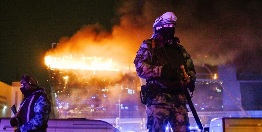 Пожежа, Крокус-Сіті, Москва, фото