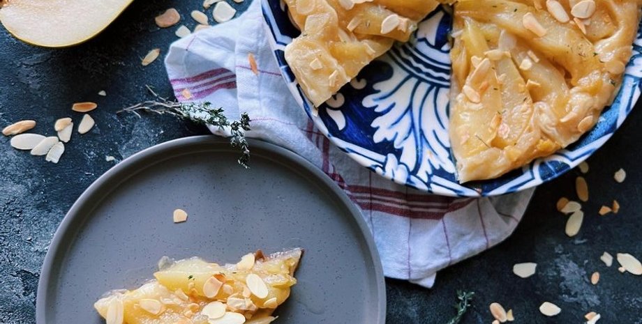 грушевый тарт, грушевый пирог, пирог с грушами