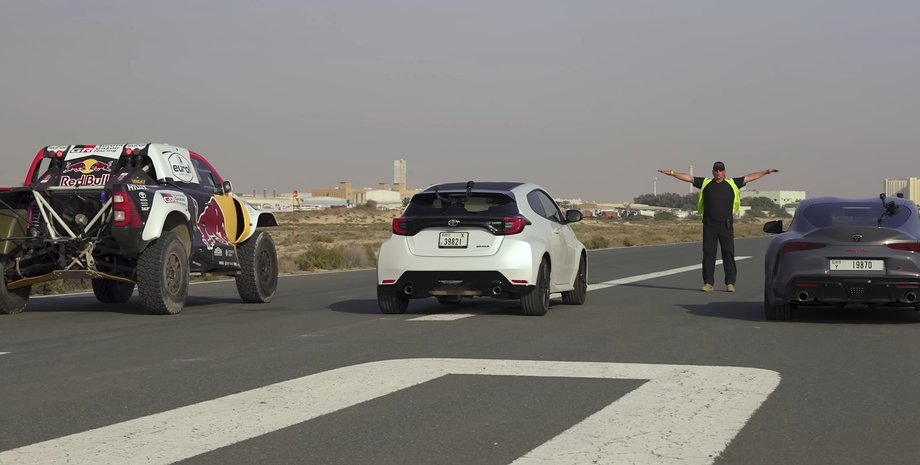 Toyota, Toyota GR Supra, Toyota GR Dakar Hilux, Toyota GR Yaris, Авто, Автомобілі, Перегони, Заїзд, Блогери, Відео