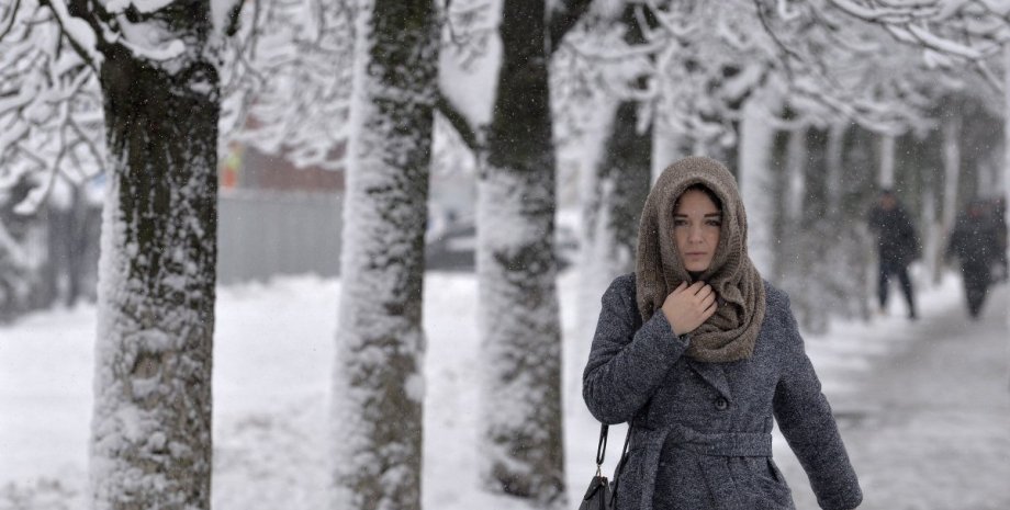 Снегопад похолодание снег морозы Киев погода прогноз