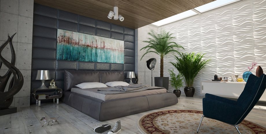 комнатные растения, спальня, релакс, воздух