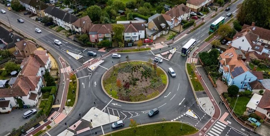 Перехрестя, Кембридж, Британія, світлофори