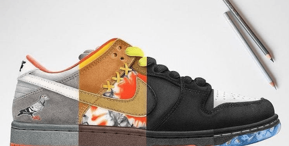 кроссовки, карандаши, рисунок