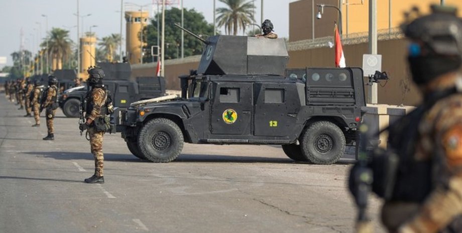 Иракские специальные силы возле посольства США в Багдаде/Фото: Daily Sabah