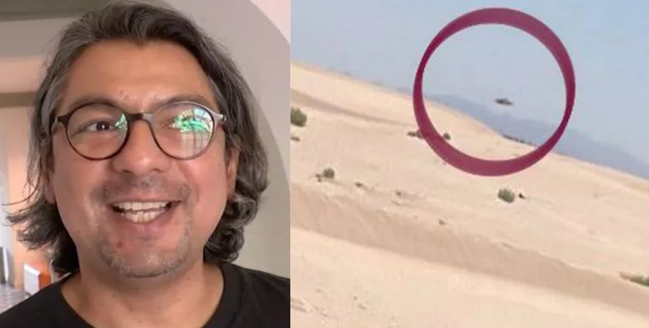 Сделал фото НЛО, НЛО, заснял НЛО, делал селфи, селфи, пустыня, объект в небе, соцсети, инопланетяне, НЛО в пустыне