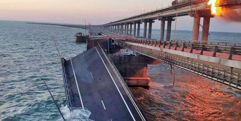 Крымский мост, Керченский мост, взрыв, повреждения