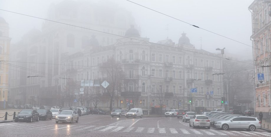 21 ноября Киев и несколько областей Украины оказались в густом тумане