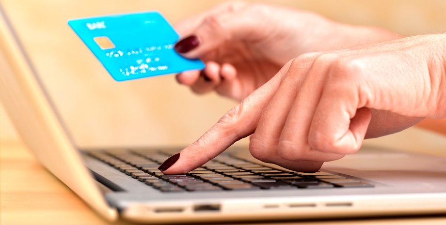 картка, банківська картка, онлайн шопінг, покупки в інтернеті, ноутбук