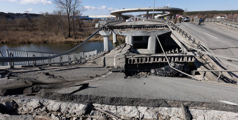 Мост, разрушения в Украине, инфраструктура