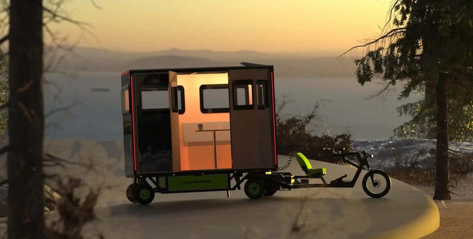велосипед автодом, дом на колесах, автодом, Grounded T1, электрический велосипед, Grounded T1