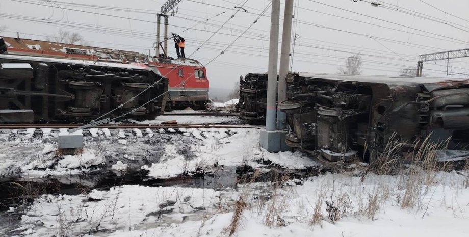 Сходження поїздів у Пензенській області Аварія на станції Чаїс у Пензенській області РФ
