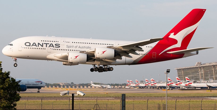 Airbus, самолет, авиакомпания Qantas