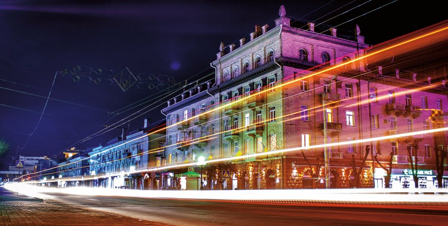 Панорама нового Луцка / Фото Павла Луцака из серии "Колір ночі"