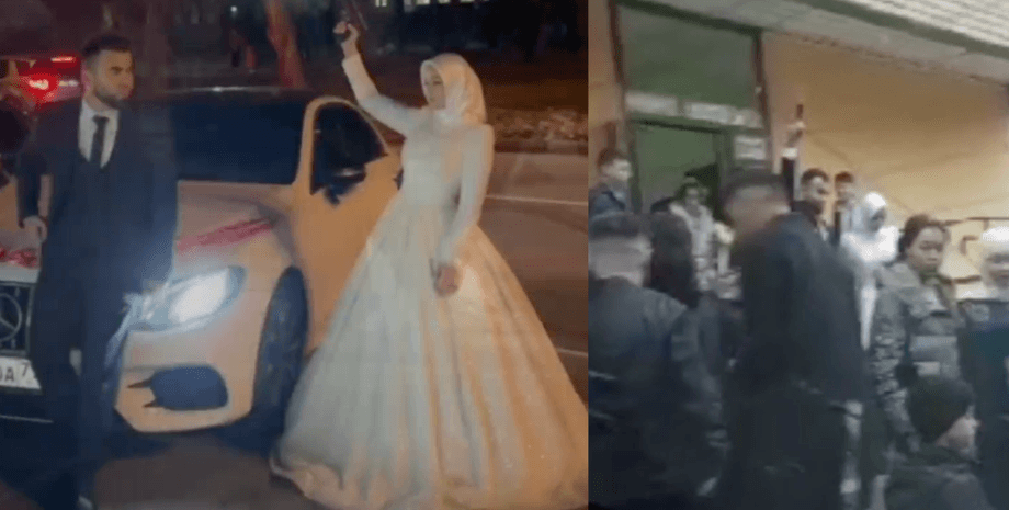 стрілянина на весіллі, наречений стріляє, наречена стріляє