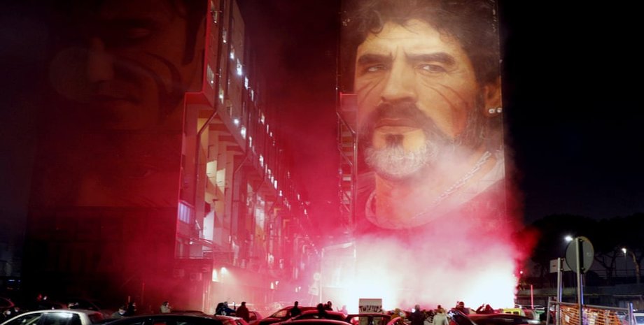 диего марадона, неаполь, граффити