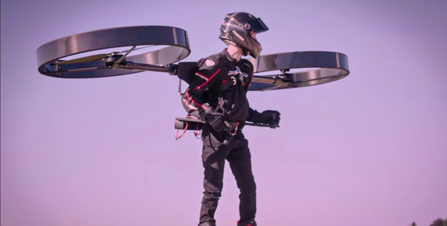 Copterpack, пилот, джет-пак