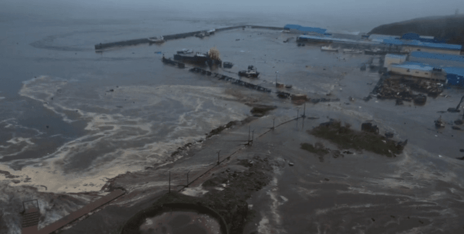 Хвилі цунамі накрили російські міста після землетрусу біля узбережжя Камчатки