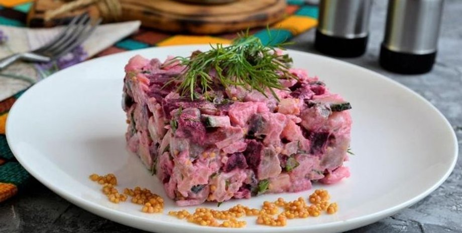 Шведський салат з оселедцем, салат з оселедцем, шведський салат