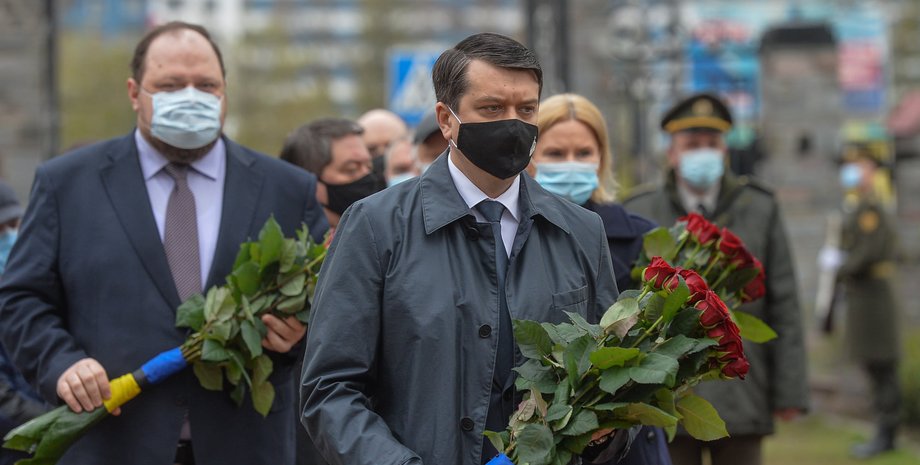 Дмитрий Разумков, Руслан Стефанчук, Верховная Рада, авария на чаэс, возложение цветов