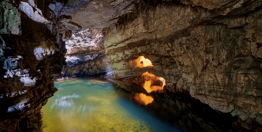 пещера, вода, фото
